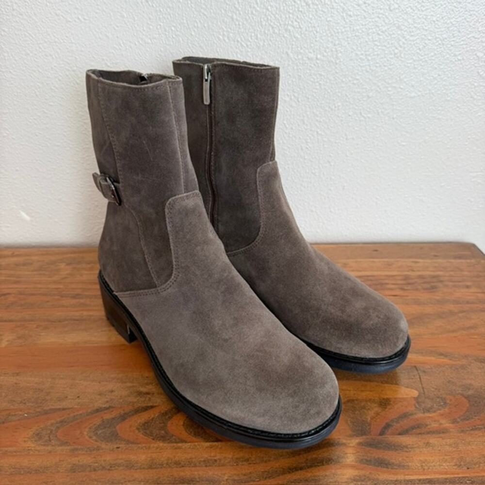 La Canadienne Gavan Suede Stone Bootie Waterproof Platform Size 8.5 New